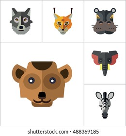Animal Faces Icon Set