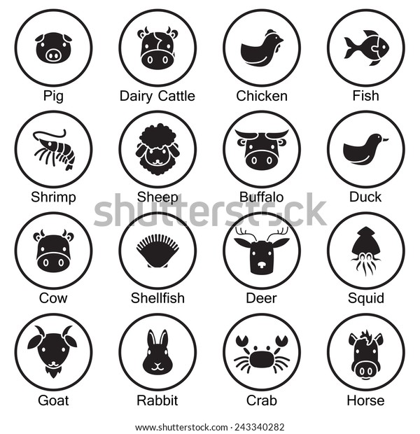 Animal Farm Icon Stock Vector (Royalty Free) 243340282