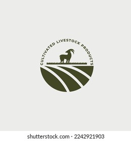 Animal farm logo design vector template.