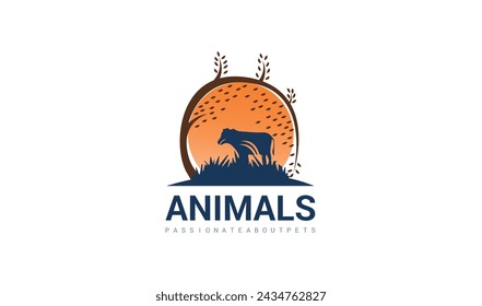 animal farm logo icon and template illustration.