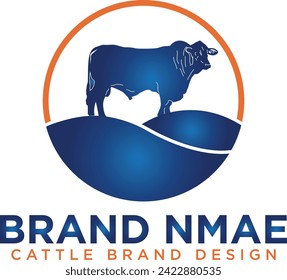 Animal Farm Logo. Livestock farm animal logo design. Cattle farm Vector logo free download