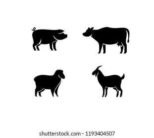 animal farm pack logo icon designs vector