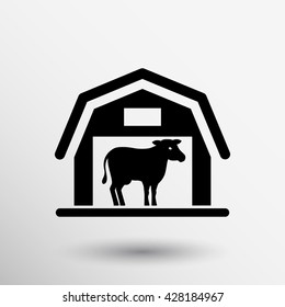 Animal farm vector illustration cow farming symbol.