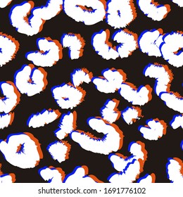 Animal Fashion Background Print Black