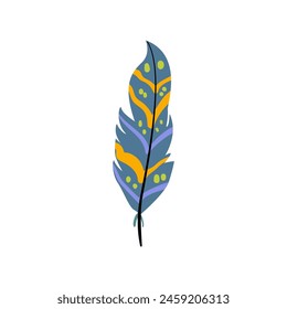 animal feather exotic bird cartoon. texture tropical, nature plumage, green beautiful animal feather exotic bird sign. isolated symbol vector illustration