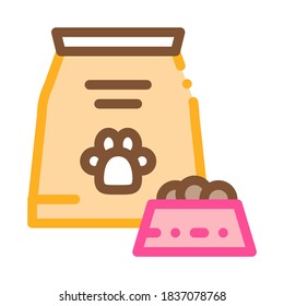 Animal Feed Icon Vector. Outline Animal Feed Sign. Isolated Contour Symbol Illustration