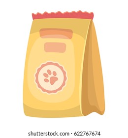Animal feed package.Pet shop single icon in cartoon style vector symbol stock illustration web.