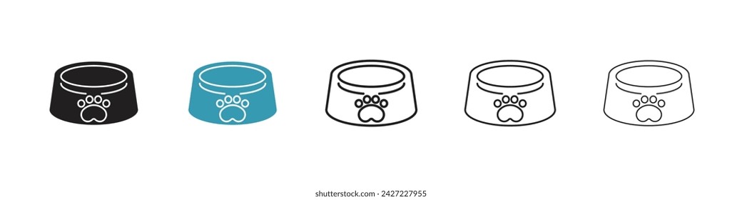 Tierfuttervektor-Icon-Set. Ernährung für Haustiere Vektor-Symbol für UI-Design.