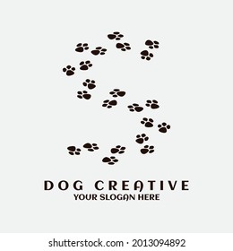 Animal feet. S Dog cat paw icon. Animal foot