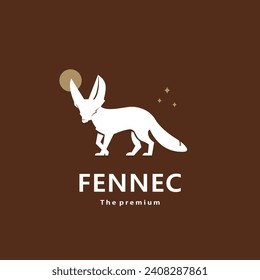 animal fennec natural logo vector icon silhouette retro hipster