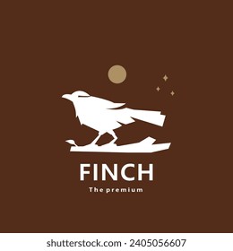 animal finch natural logo vector icon silhouette retro hipster