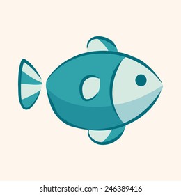 Animal fish flat icon elements, eps10