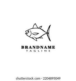 animal fish logo template icon design black modern isolated vector illustration