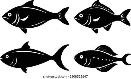  animal fish this is a editable eps file vector silhouette illustration 