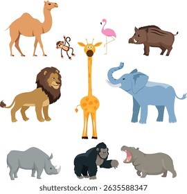animal flat design style vector illustration