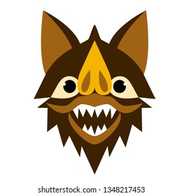 Animal flat illustration on white