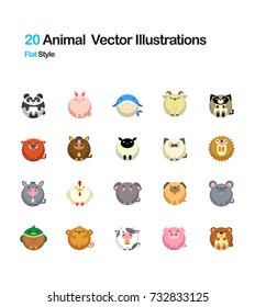 Animal Flat Vector Illustrations