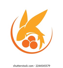 animal flying fish logo vector design