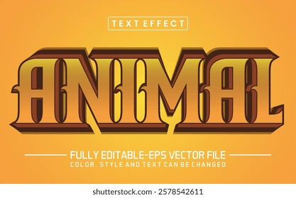 Animal font Text effect editable