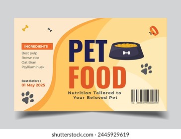 Animal Food Pet food Label Design Template