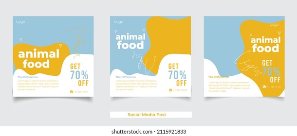 Animal food social media posts