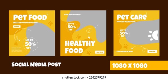 animal food social media posts template