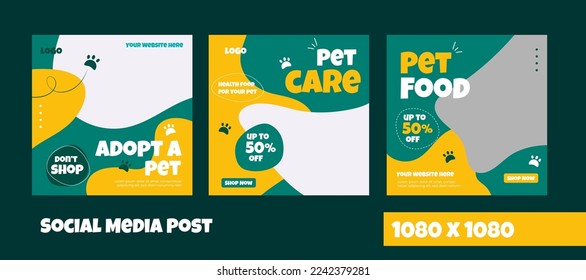 animal food social media posts template