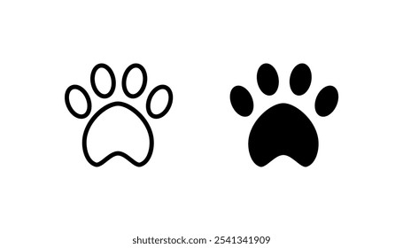 animal foot icon sign vector