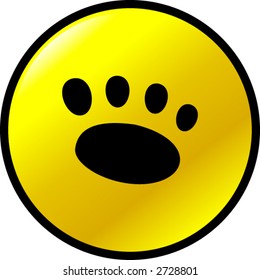botón de impresión de pie animal