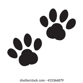 Animal foot print icon isolated on white background. Vector art.