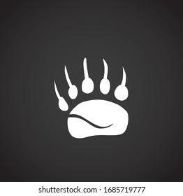 Animal foot print icon on background for graphic and web design. Creative illustration concept symbol for web or mobile app.