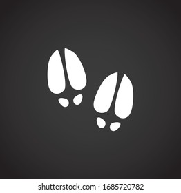 Animal foot print icon on background for graphic and web design. Creative illustration concept symbol for web or mobile app.
