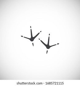 Animal foot print icon on background for graphic and web design. Creative illustration concept symbol for web or mobile app.