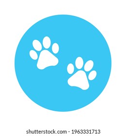 animal foot print icon vector