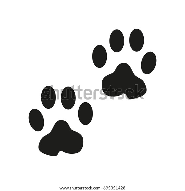 Animal Foot Sign Illustration Vector Black Stock Vector (Royalty Free ...