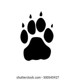 Animal foot step vector icon.