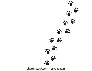 Animal Foot symbols on white background. vector illustration