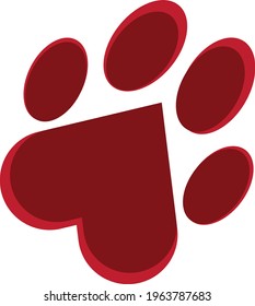 Animal foot vector logo design