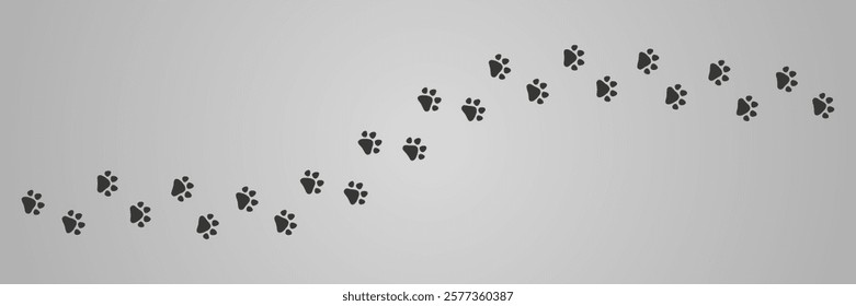 Animal Footpath Trail Vector Illustration