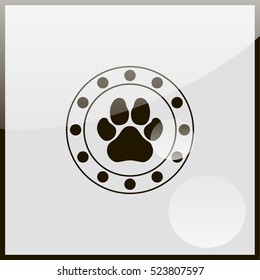 animal footprint.