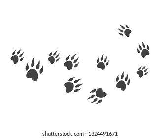 Animal Footprint Background Template Vector Stock Vector (Royalty Free ...