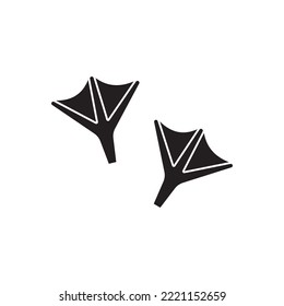 Animal Footprint, Duck Paw, Goose Trace. Flat Vector Icon illustration template design