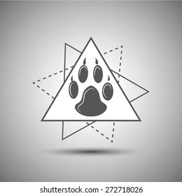 Animal footprint for ecology design logo template.