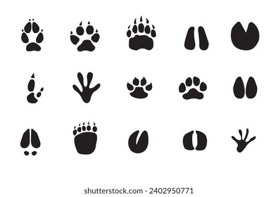 Animal footprint flat vector illustration