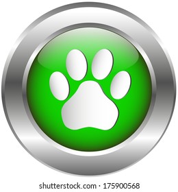 Animal footprint glossy icon