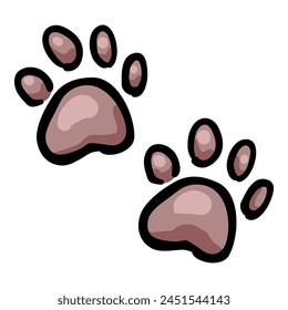 Animal Footprint Hand Drawn Doodle Icon