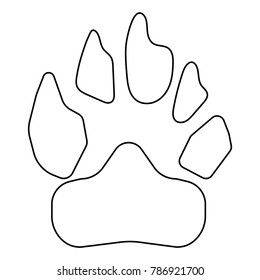 Animal footprint icon . Black color .