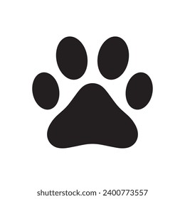 animal footprint icon flat vector on white background