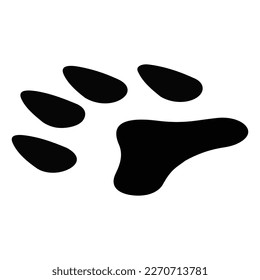 Animal Footprint Icon Isolated on White Background