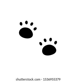 Animal footprint icon. Simple glyph, flat vector of adventure icons for ui and ux, website or mobile application